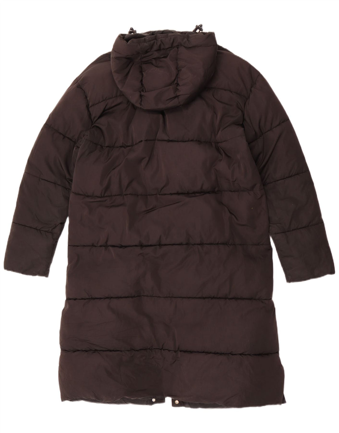 Superdry Damen-Kapuzenübergroßer, wattierter Mantel, UK 10, Größe S, Schwarz, Polyester