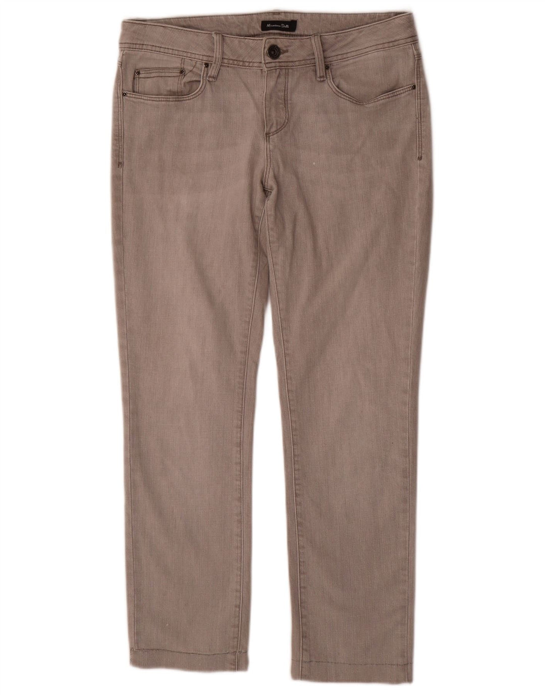 Massimo Dutti Damen Slim Jeans EU 40 Medium W30 L28 Grau Baumwolle