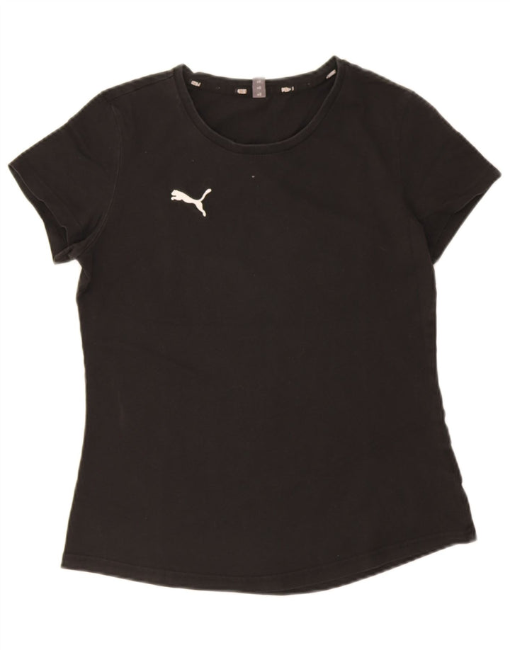 Puma Damen T-Shirt Top UK 12 Medium Schwarz
