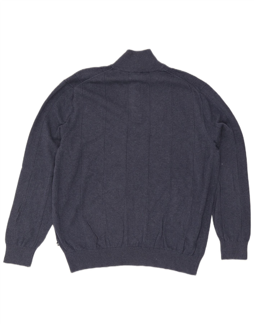Nautica Herren-Pullover mit Knopfkragen, XL, marineblaue Baumwolle