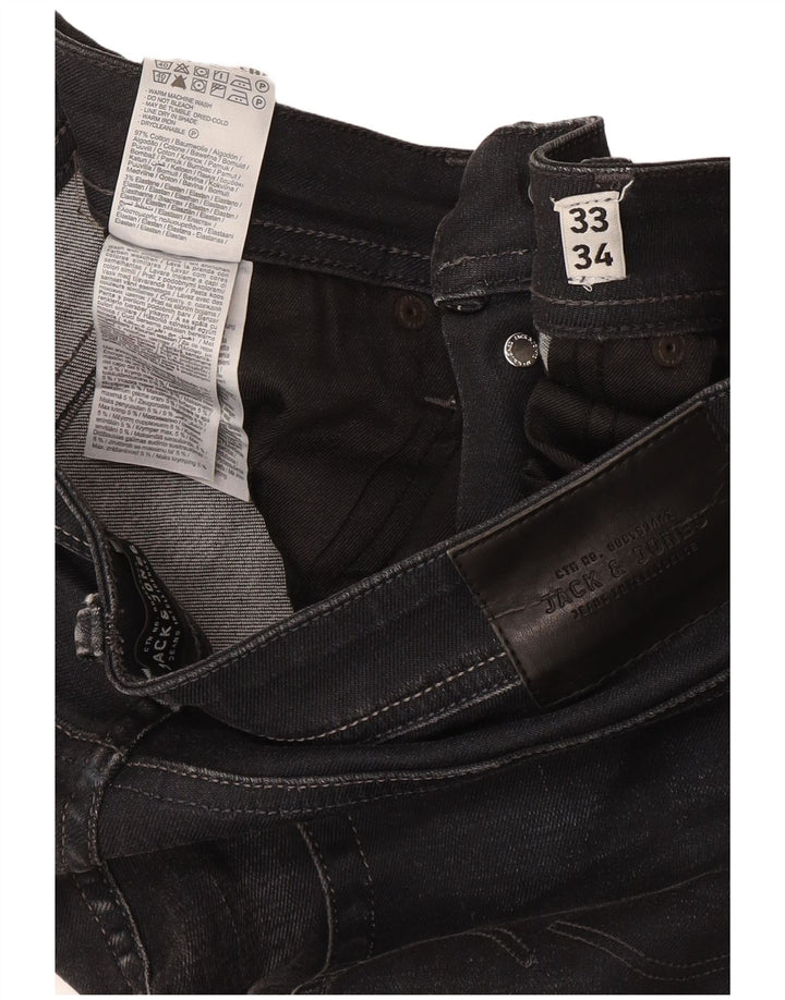 Jack & Jones Herren Tim Slim Jeans W33 L34 Graue Baumwolle