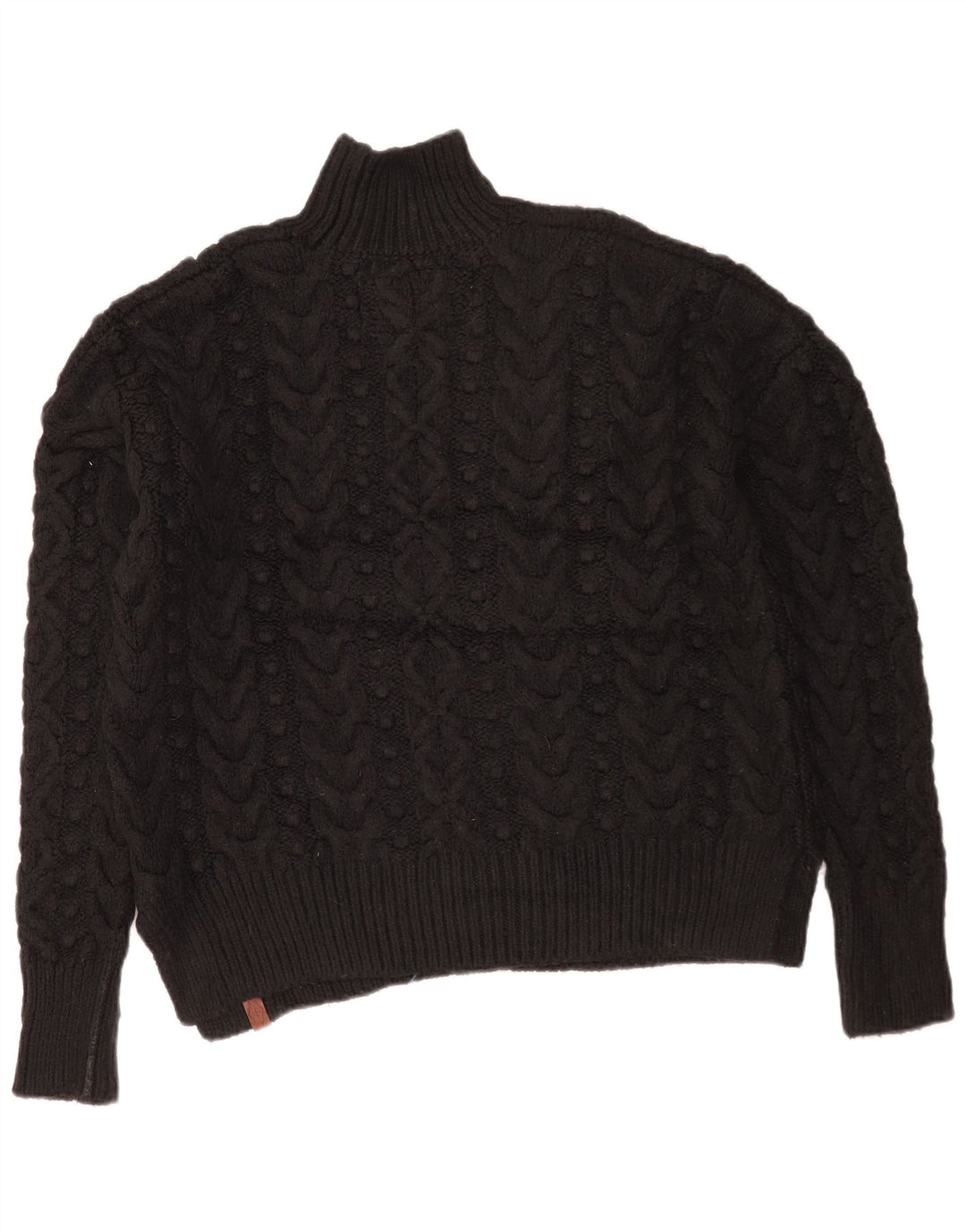 Superdry Damen-Pullover mit Rollkragen, übergroß, Gr. 10, Schwarz