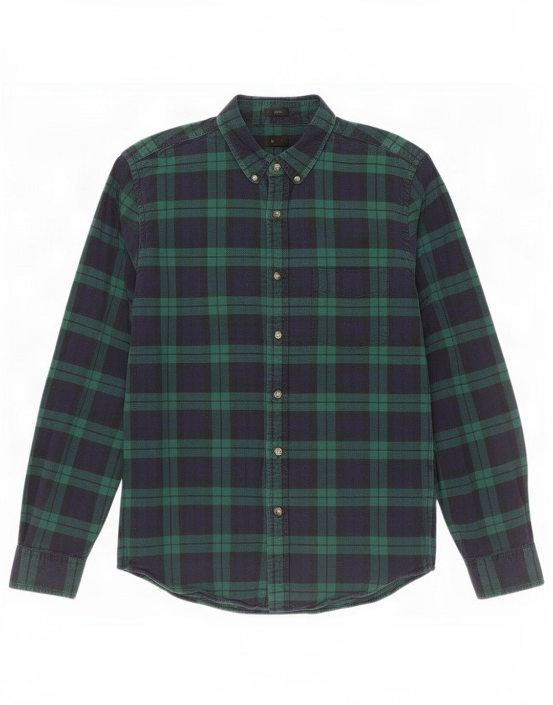 J. Crew Herren Oxford Slim Flanellhemd Mittelgrün kariert