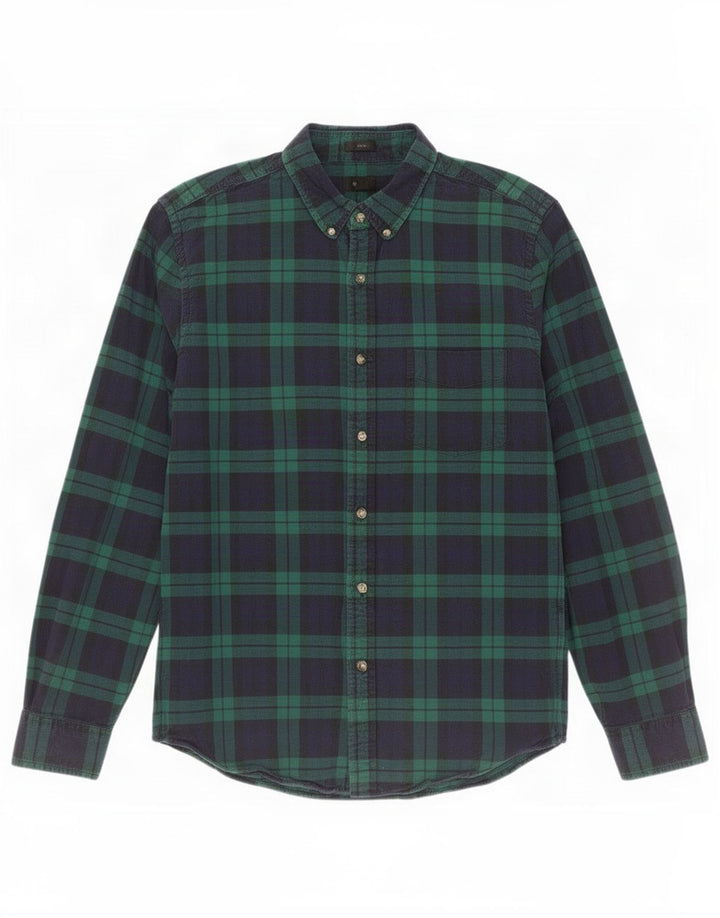 J. Crew Herren Oxford Slim Flanellhemd Mittelgrün kariert