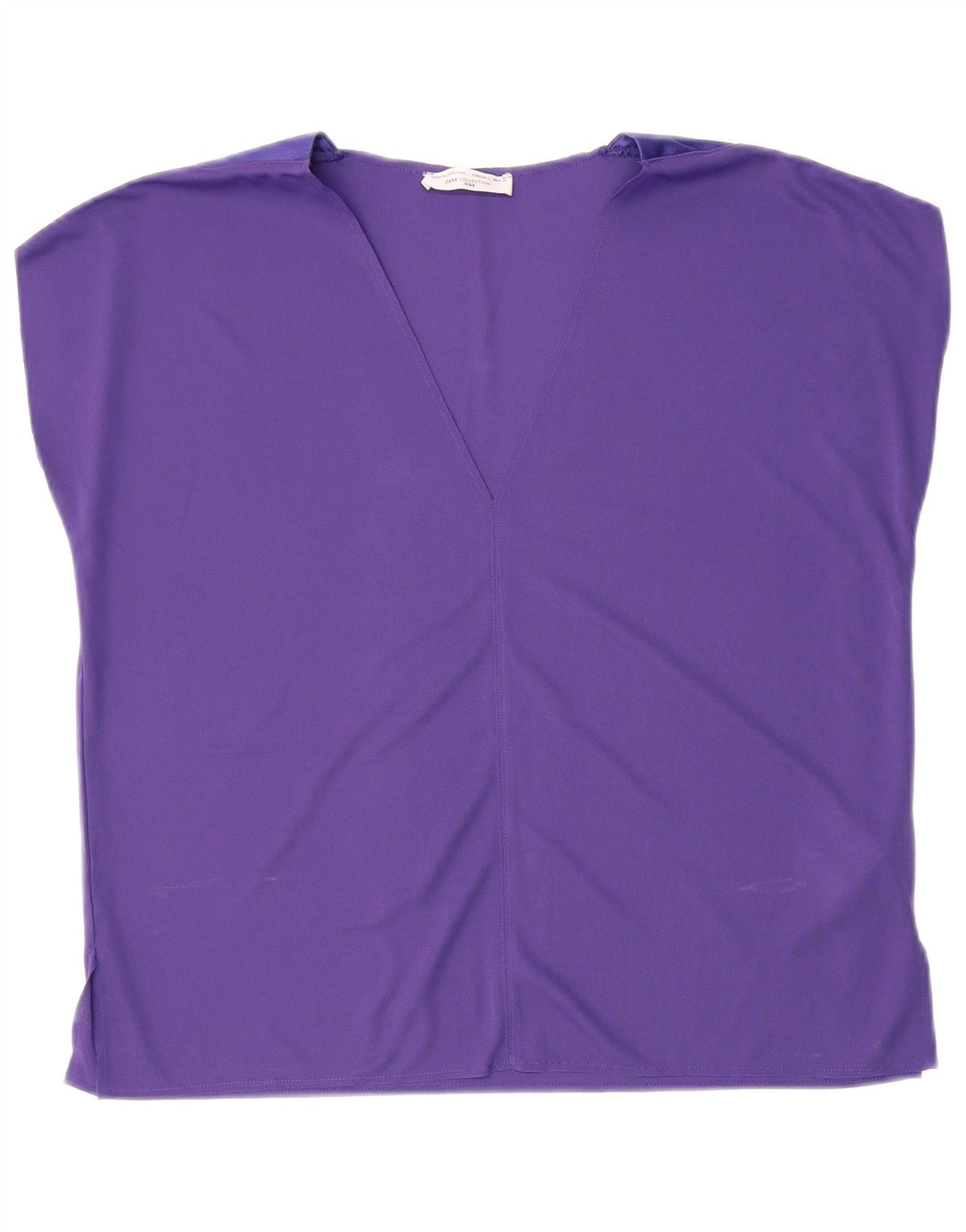 ZARA Womens Sleeveless Blouse Top UK 16 Large Purple Polyester