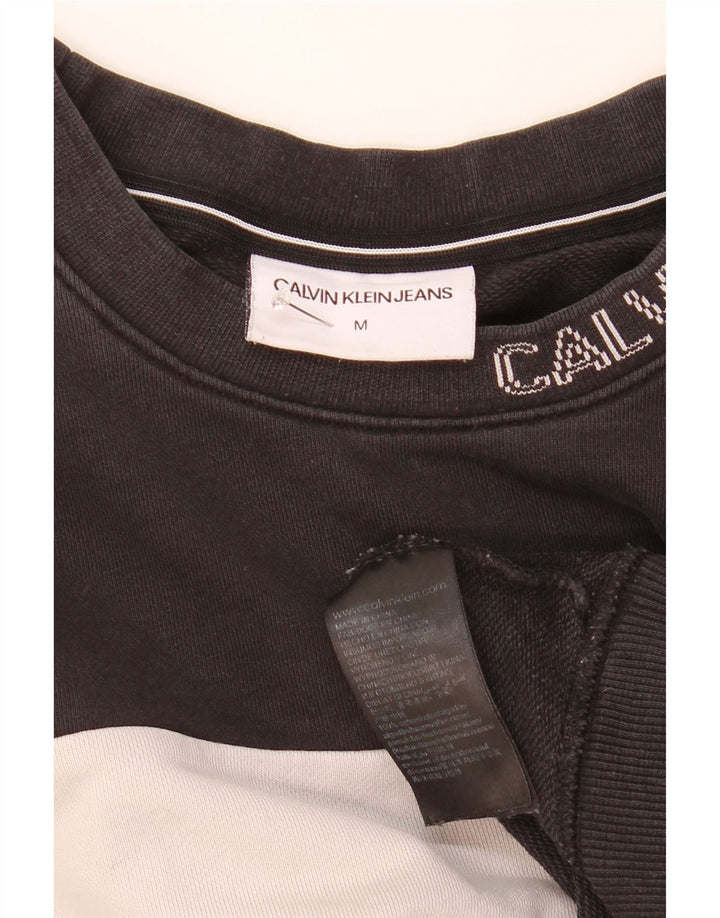 Calvin Klein Jeans Herren-Sweatshirt mit Grafik, Mittelschwarz, Farbblock