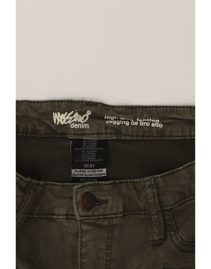 MOSSIMO Womens High Rise Cropped Jeans US 12 Large W31 L27 Green Vintage Mossimo and Second-Hand Mossimo from Messina Hembry 