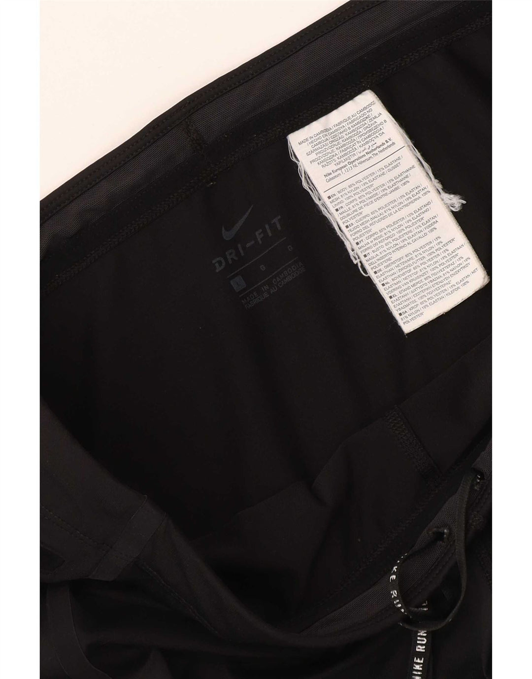 Nike Damen Dri Fit Leggings UK 16 Large Schwarz Polyester