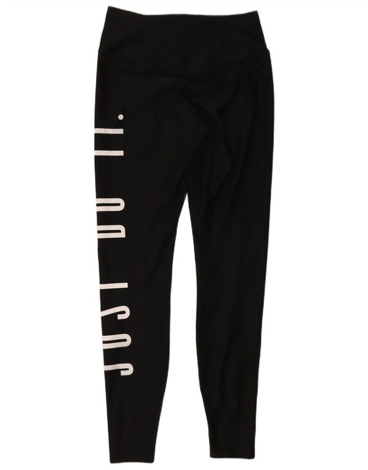 Nike Damen Dri Fit Graphic Leggings UK 4 XS Schwarz Polyester