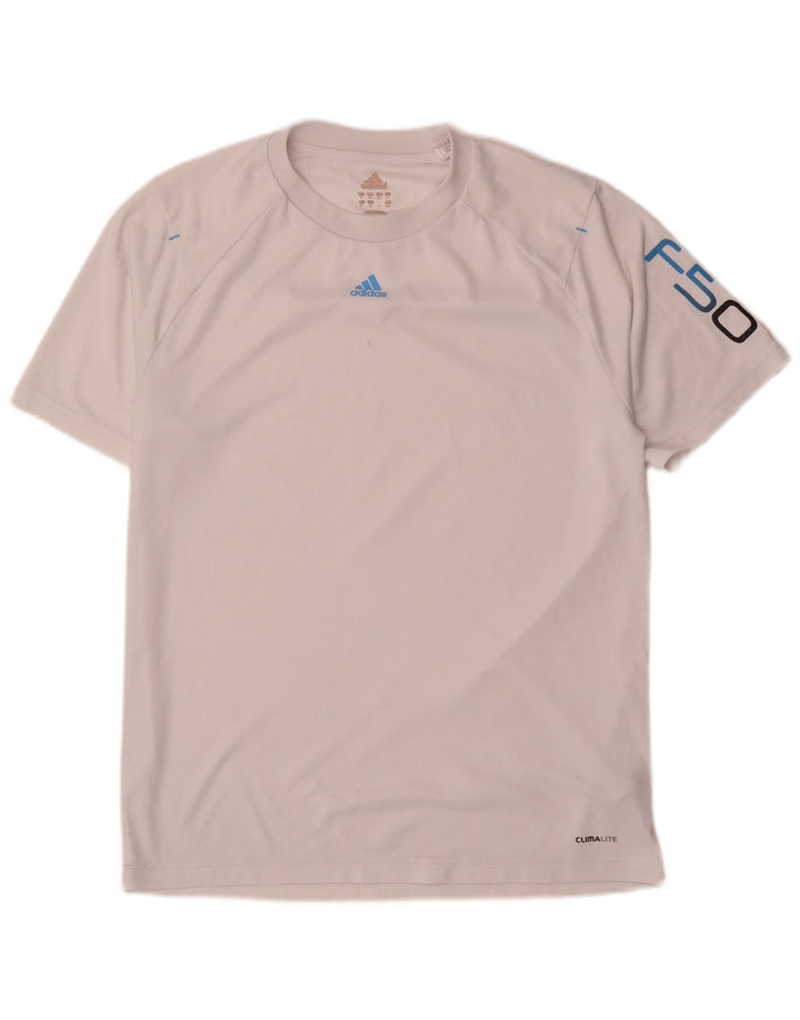 Adidas Herren F50 Graphic T-Shirt Top Mittelweißes Polyester