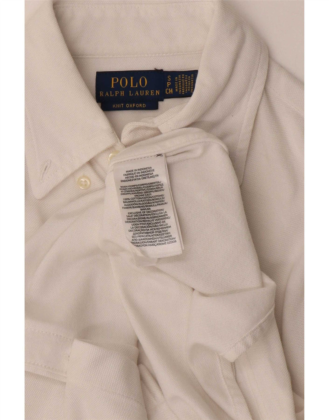 Polo Ralph Lauren Herren-Hemd, Größe S, weiße Baumwolle