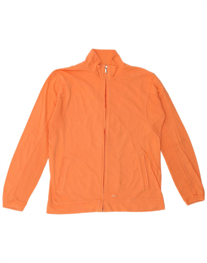 CHAMPION Damen-Trainingsanzug-Top-Jacke UK 18 XL Orange Baumwolle