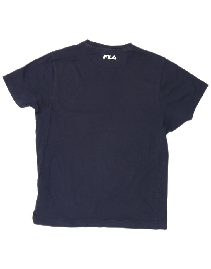 Fila Herren Grafik T-Shirt Top XS Marineblau