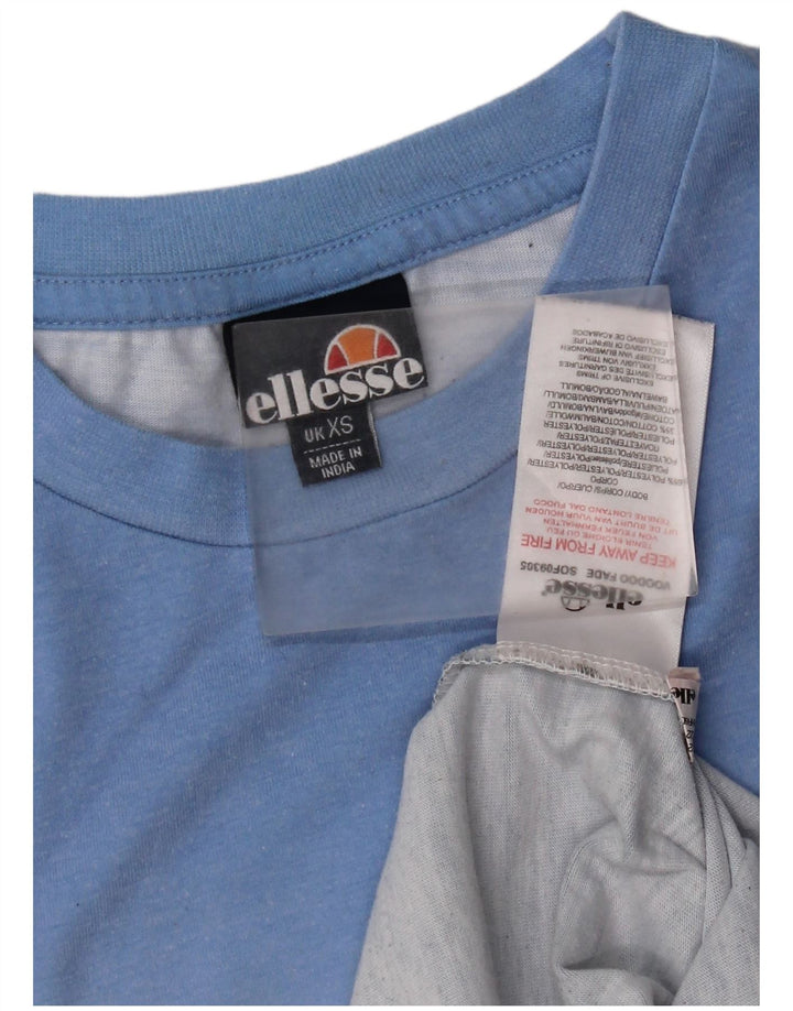 Ellesse Herren T-Shirt Top XS Blaues Colourblock-Polyester