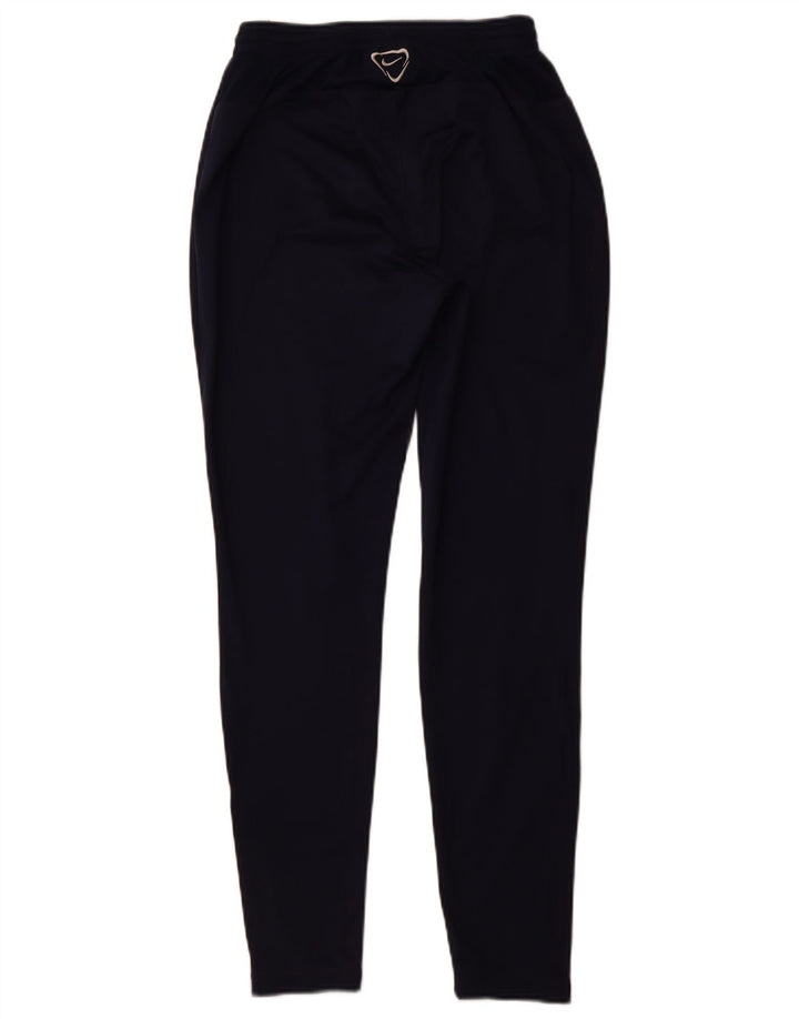 NIKE Damen Dri Fit Trainingshose UK 10 Small Marineblau Polyester