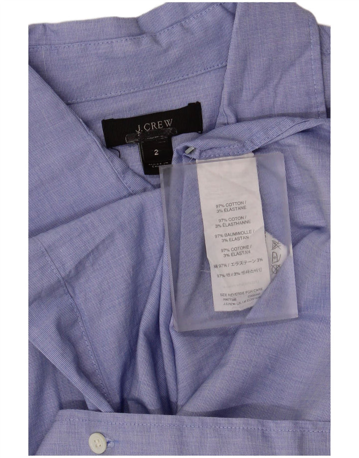 J. Crew Damen Longline-Oversize-Hemd US 2 XS Blaue Baumwolle