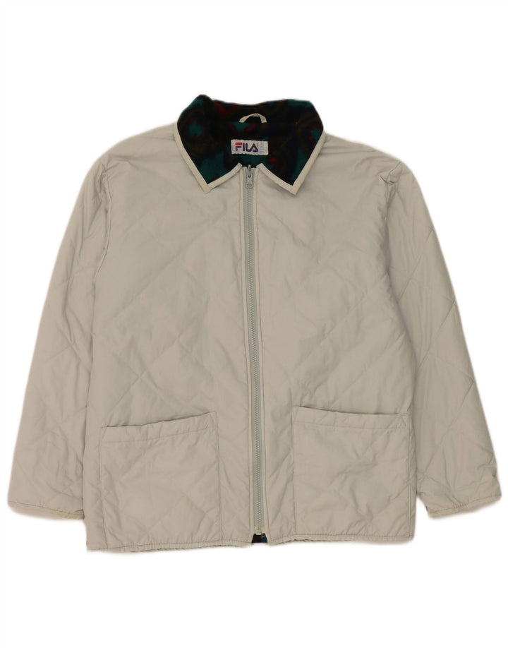 Fila Steppjacke für Mädchen, 13–14 Jahre, graues Polyester