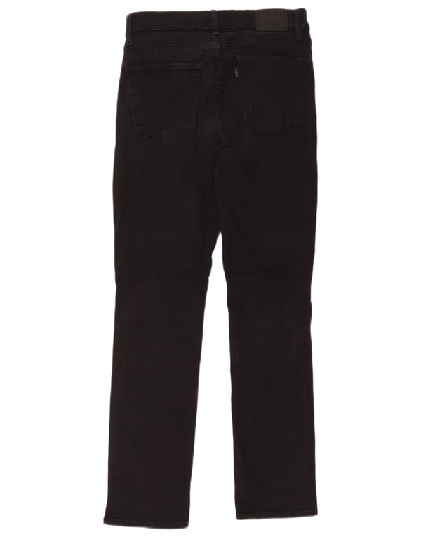 Levi's Damen 724 High Rise Super Skinny Jeans W30 L30 Schwarz Baumwolle