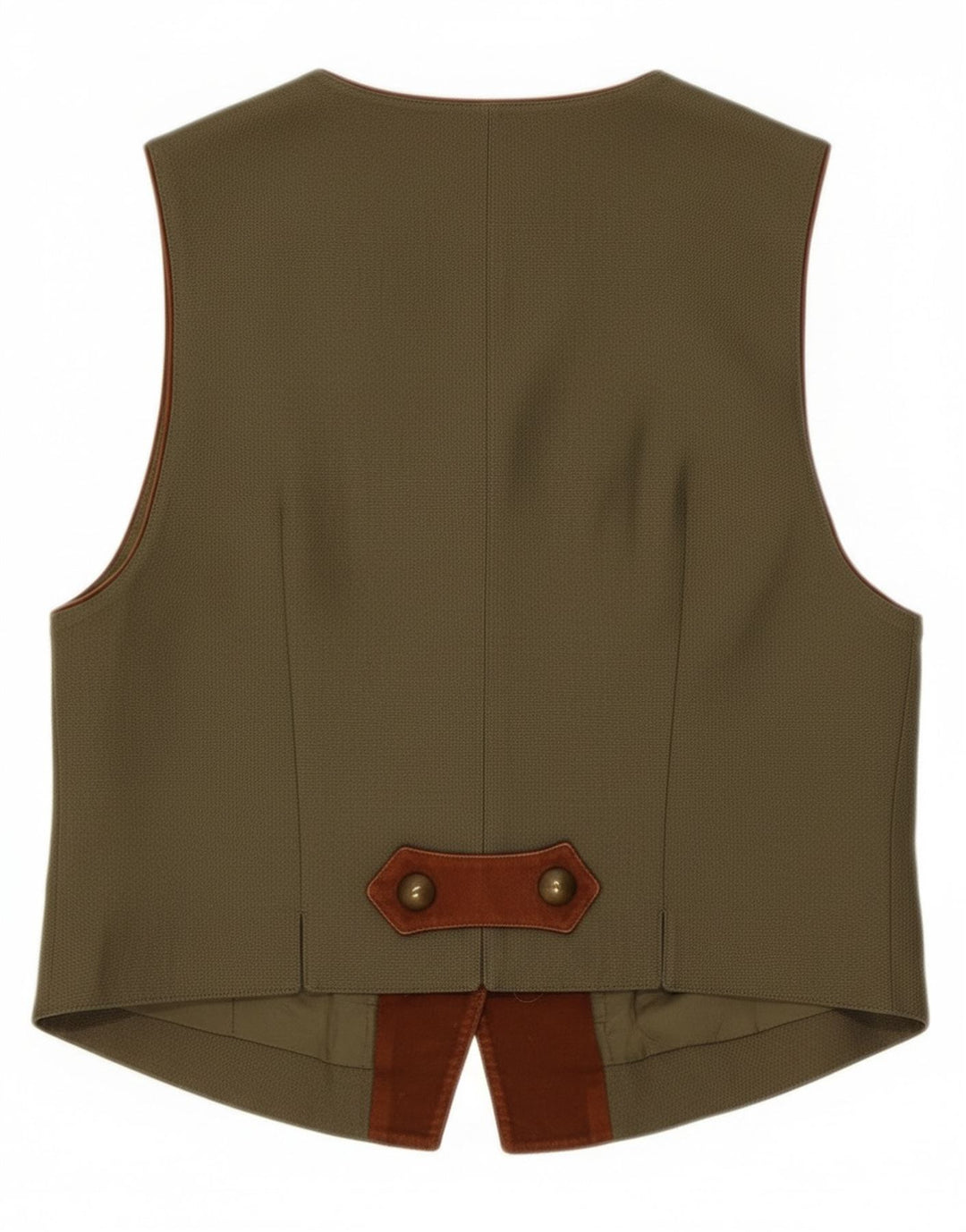 C&A Damen Weste UK 14 Medium Khaki Floral Linen