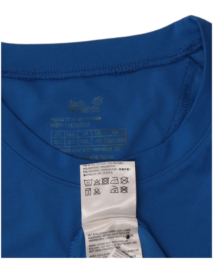 Jack Wolfskin Herren T-Shirt Top UK 46 2XL Blau Polyester