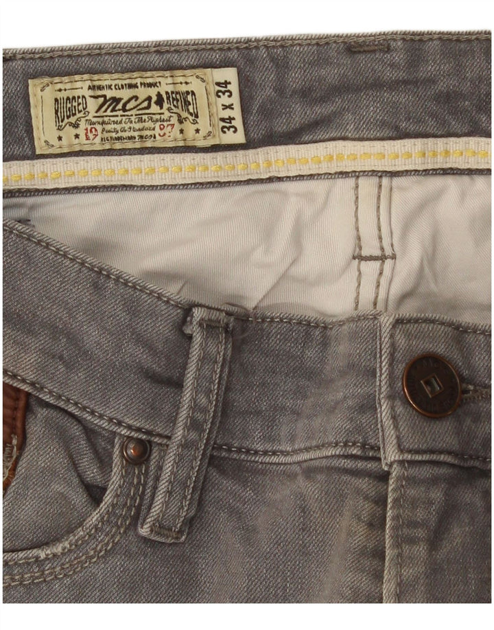 Marlboro Classics Herren Regular Tapered Jeans W34 L30 Grau