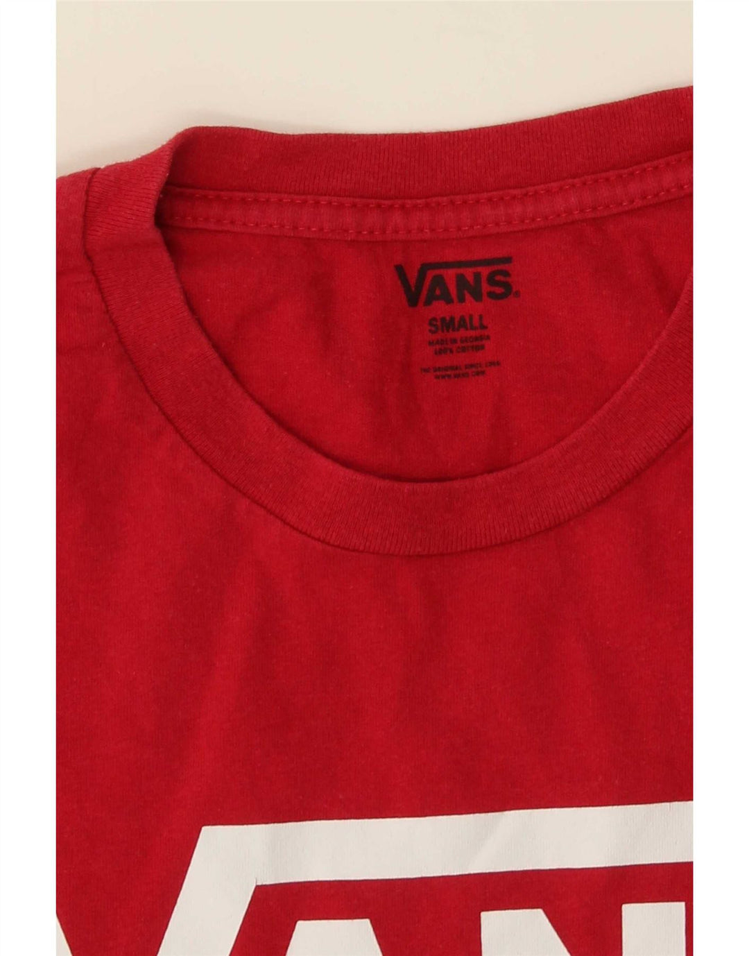Vans Herren-T-Shirt mit Grafik, Größe S, Rot, Baumwolle