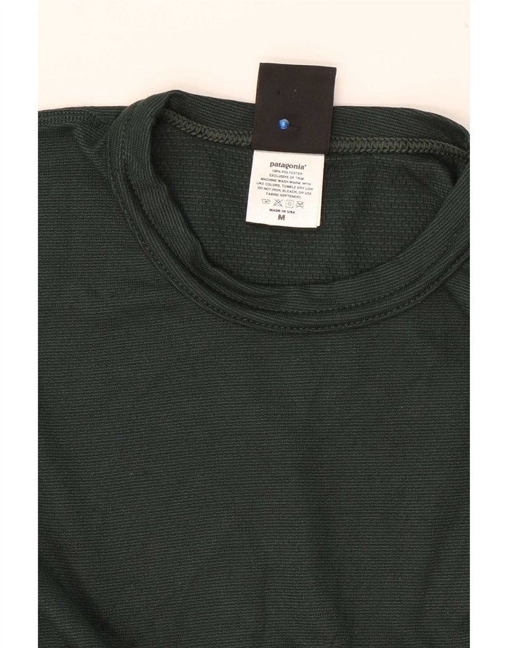 Patagonia Herren-Oberteil, langärmelig, mittelgrün, Polyester