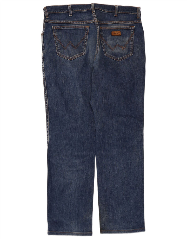 Wrangler Herren Texas Straight Jeans W38 L32 Blaue Baumwolle