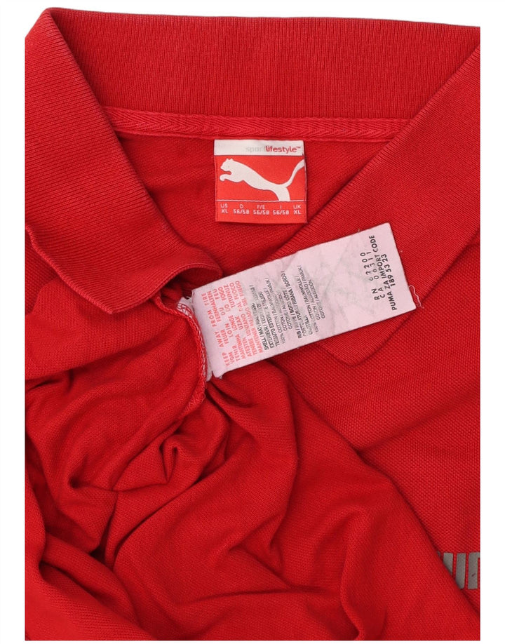 Puma Herren Poloshirt XL Rot Baumwolle