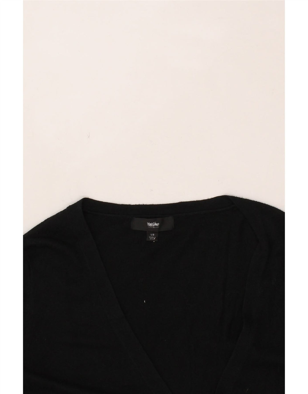 MOSSIMO Womens Longline Cardigan Sweater UK 16 Large Black Nylon Vintage Mossimo and Second-Hand Mossimo from Messina Hembry 