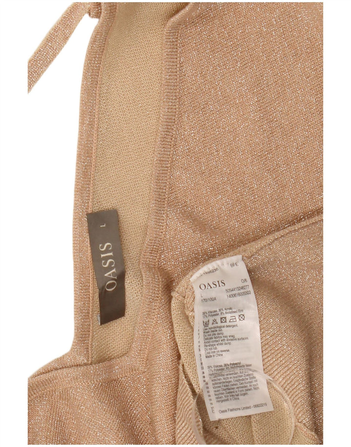 Oasis Damen-Bluse mit Fledermausärmeln, Gr. 46, Größe L, Viskose-Comics mit Goldfleck