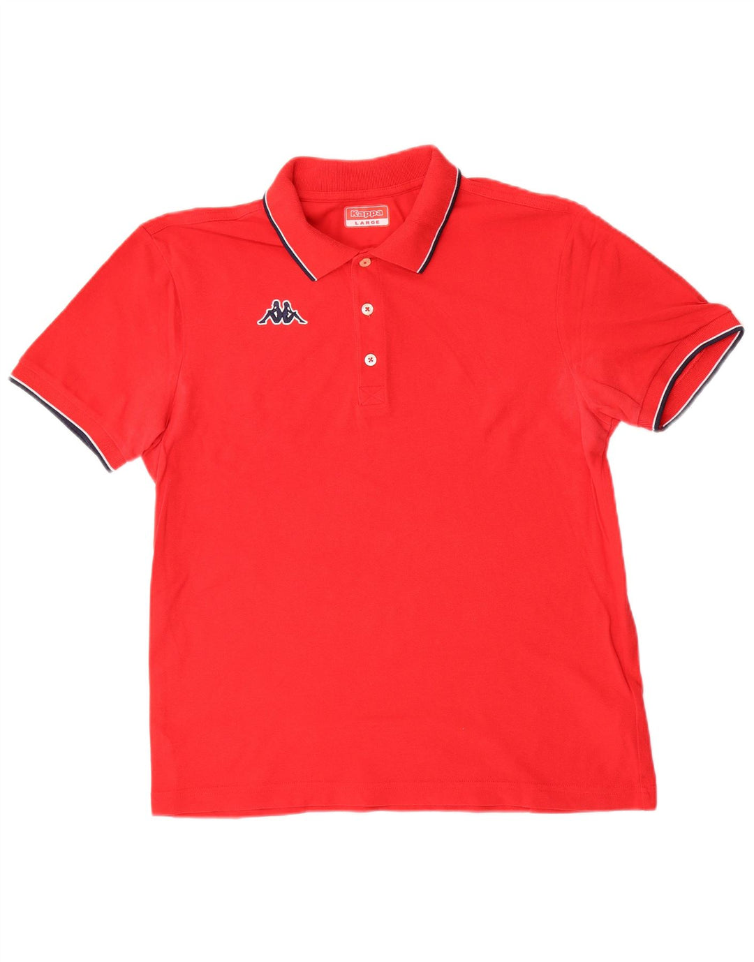 KAPPA Herren Poloshirt Große rote Baumwolle