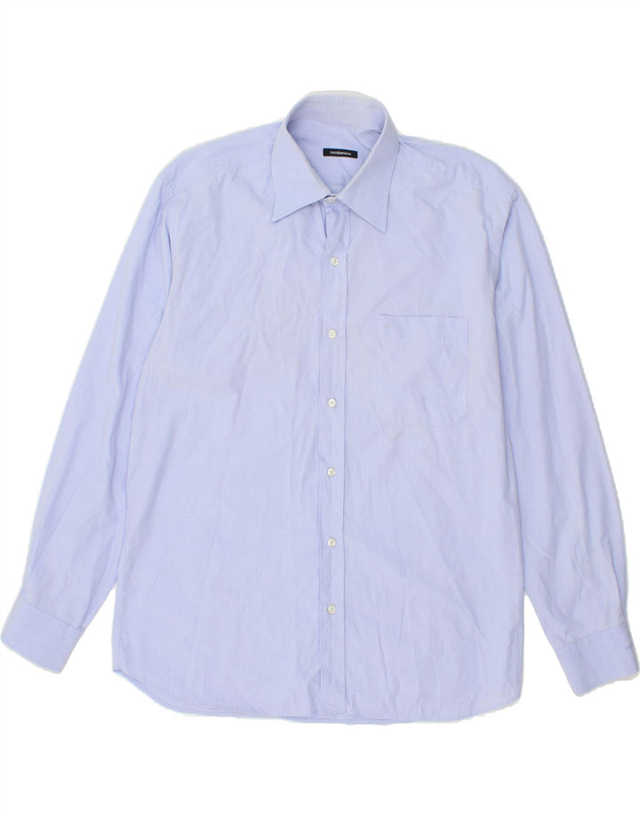 ROCCOBAROCCO Mens Shirt Size 41 16 Large Blue Cotton Vintage Roccobarocco and Second-Hand Roccobarocco from Messina Hembry 