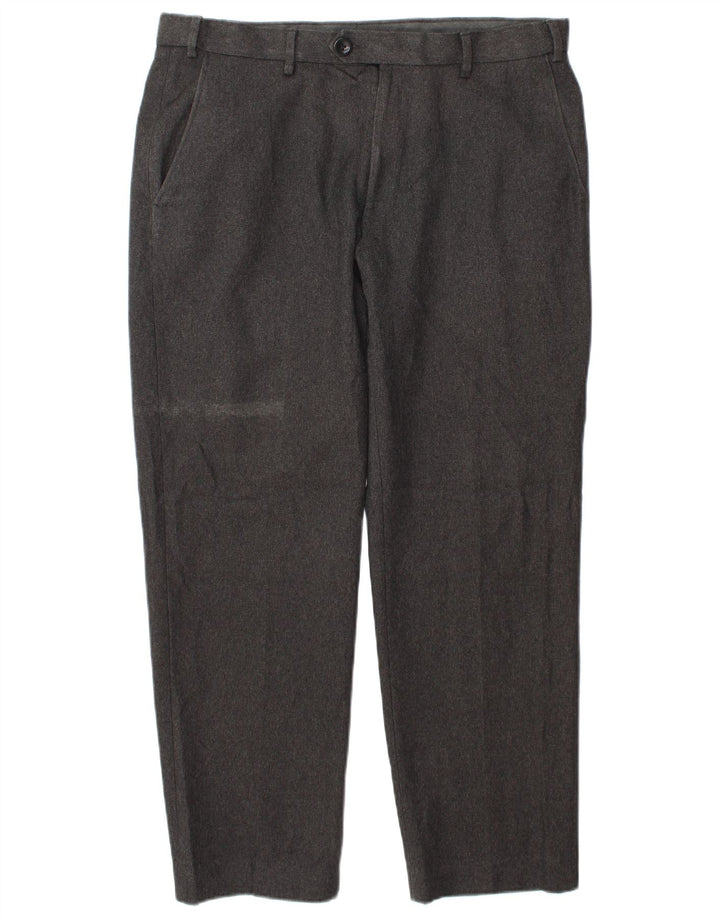 Marks & Spencer Herren-Freizeithose mit normaler Passform, W34, L29, Grau, Polyester