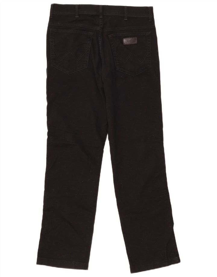 Wrangler Herren Straight Jeans W33 L31 Schwarze Baumwolle