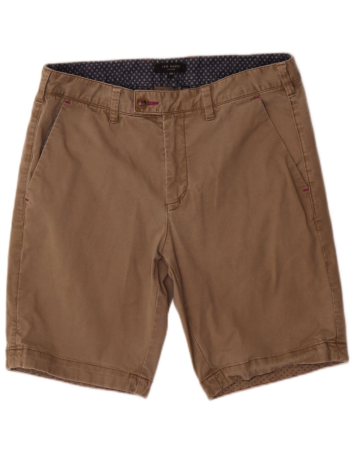Ted Baker Herren Chinoshorts W32 mittelbraune Baumwolle