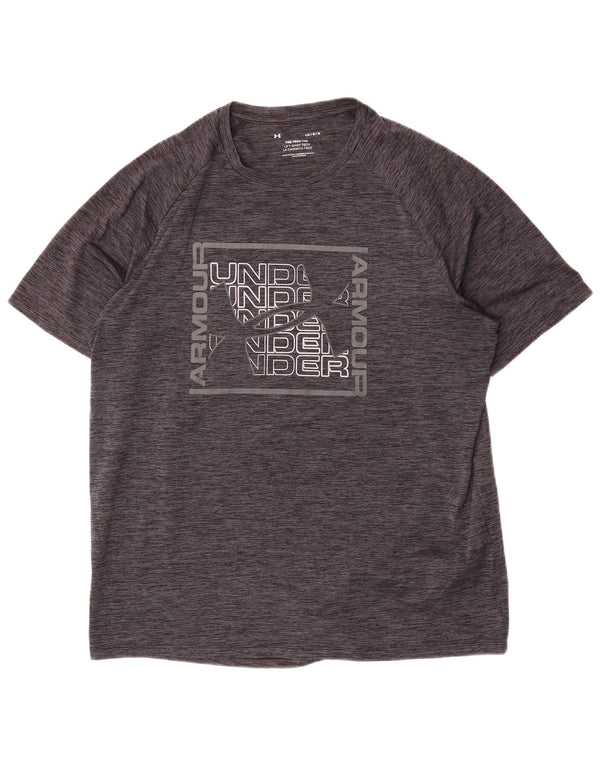 Under Armour Herren-T-Shirt mit Grafik, groß, grau geflecktes Polyester