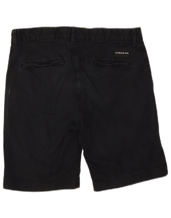Calvin Klein Herren Chinoshorts W30 Medium Navy Blue Cotton