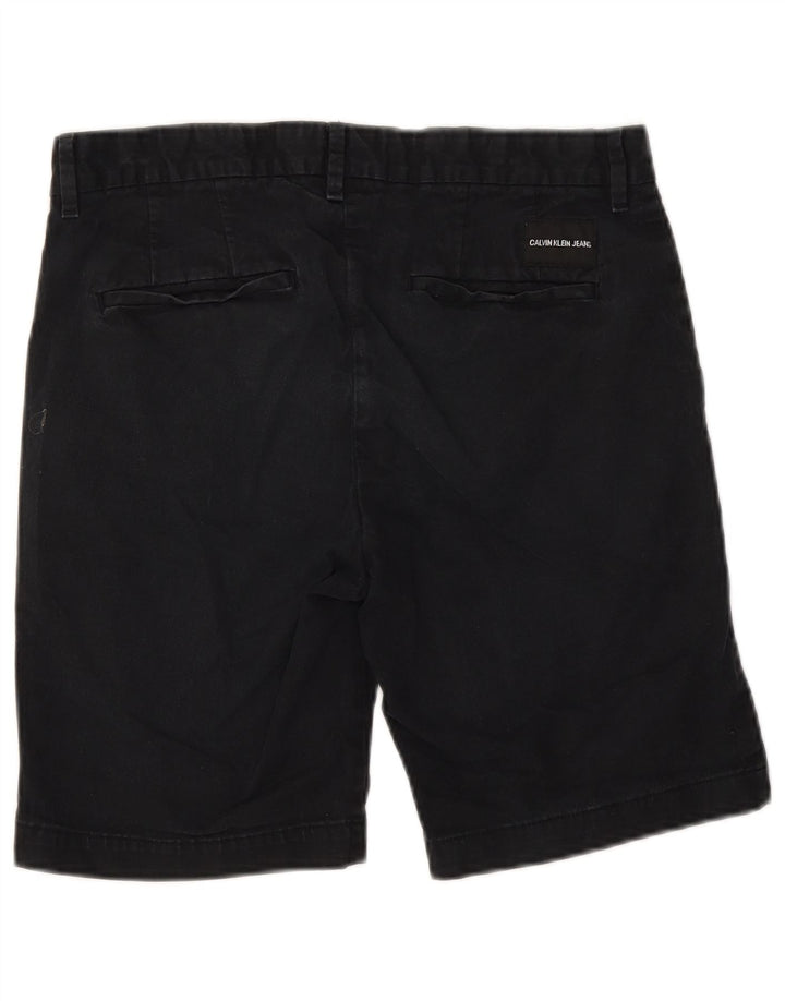 Calvin Klein Herren Chinoshorts W30 Medium Navy Blue Cotton