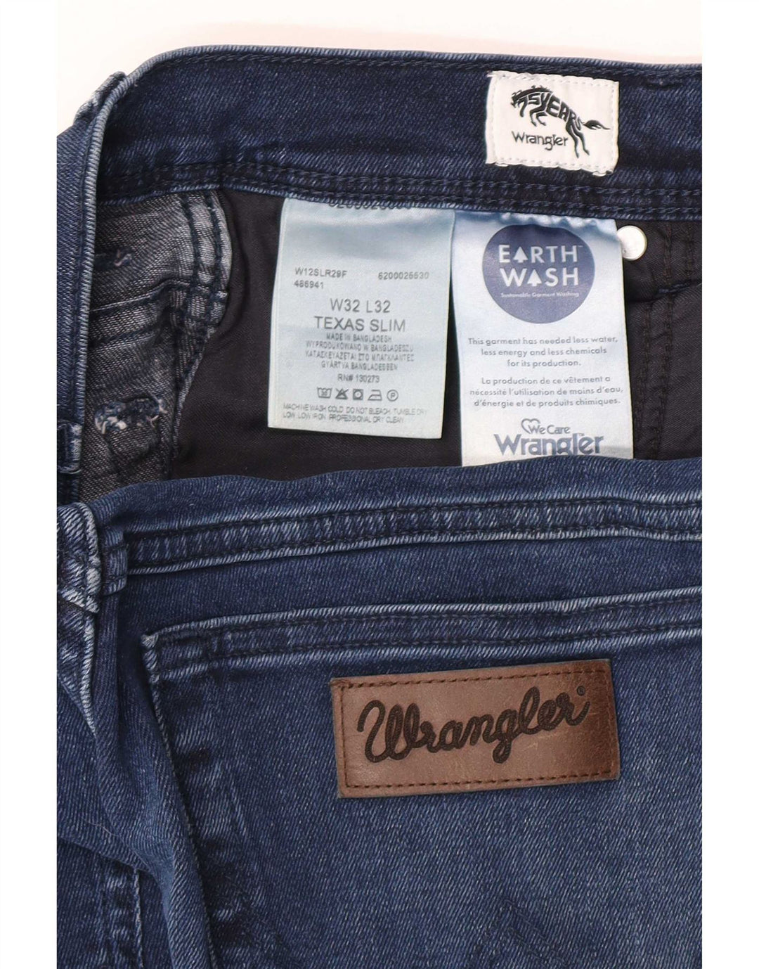 Wrangler Herren Texas Slim Jeans W32 L26 Marineblau Baumwolle