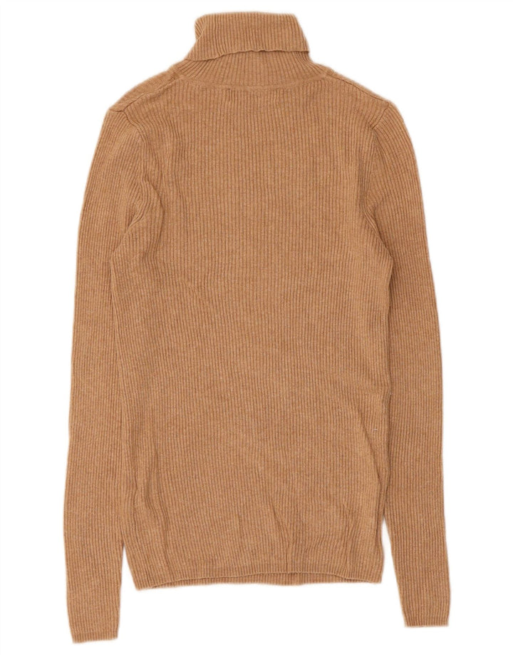Marks & Spencer Damen-Pullover mit Rollkragen, Gr. 10, Größe S, braun, Viskose