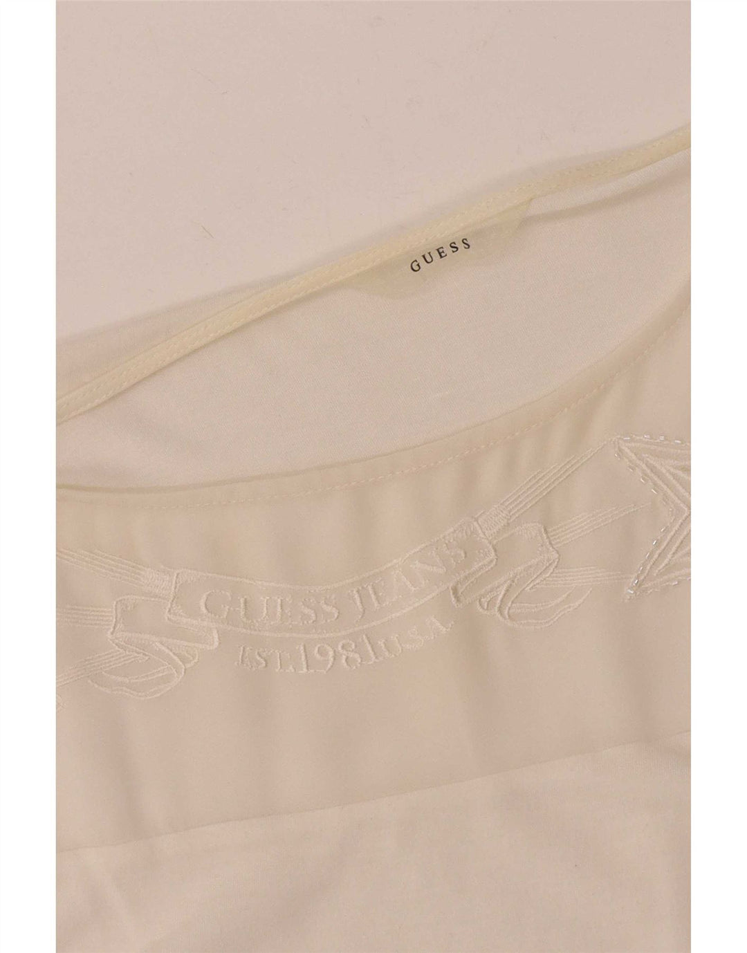 Guess Ärmelloses Blusenoberteil für Damen, UK 18, XL, Weiß