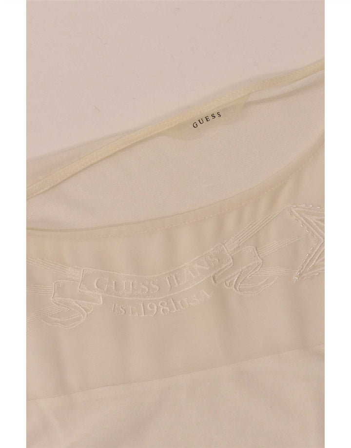 Guess Ärmelloses Blusenoberteil für Damen, UK 18, XL, Weiß