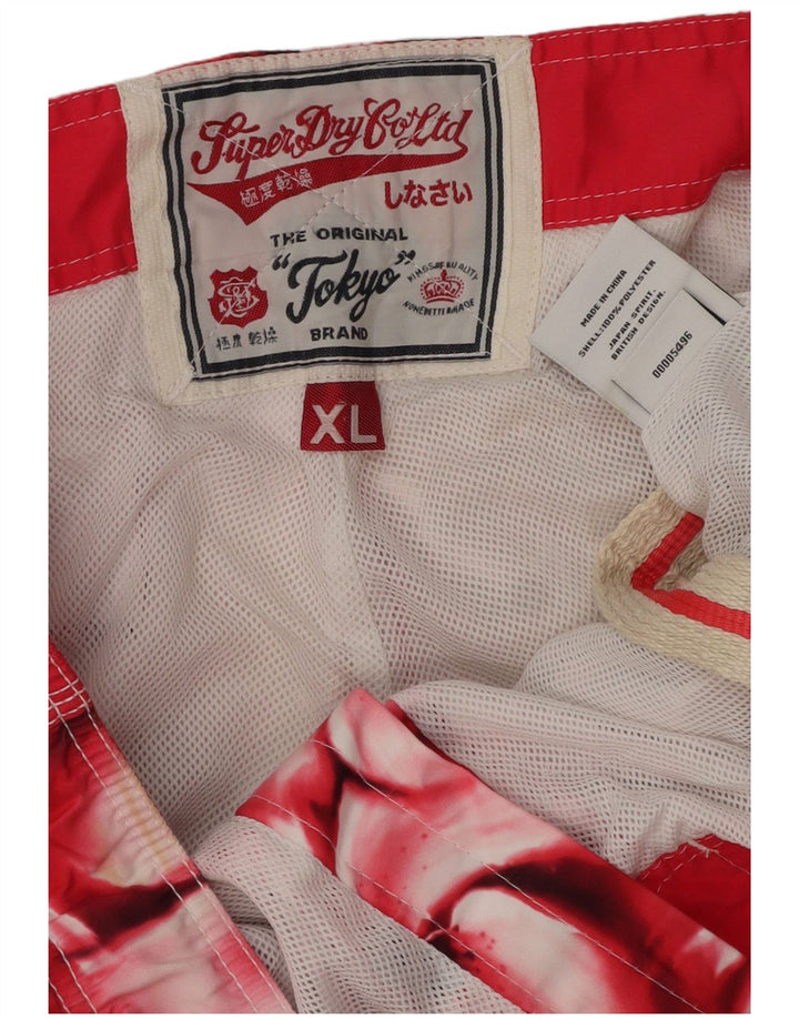 Superdry Herren-Badeshorts mit Grafik, XL, rosa, florales Polyester