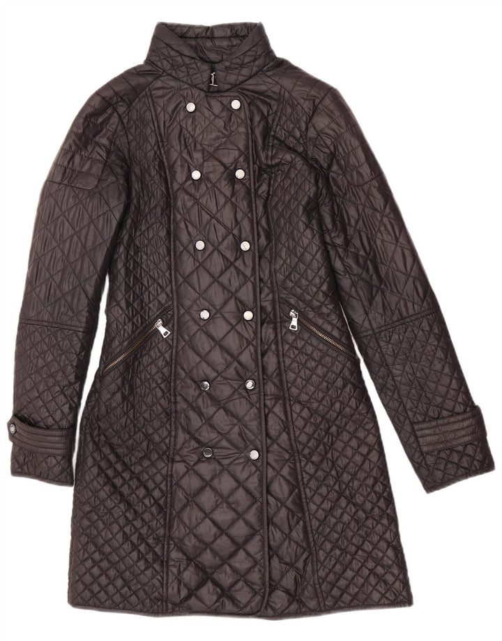 Zara Damen Steppmantel UK 6 XS Schwarz Polyester