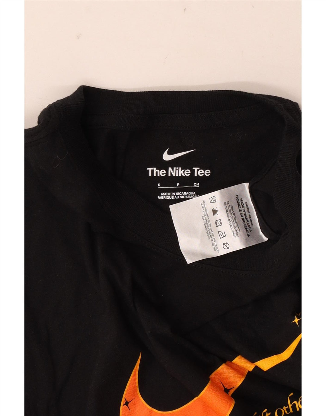 Nike Herren-T-Shirt mit Grafik, Größe S, schwarze Baumwolle