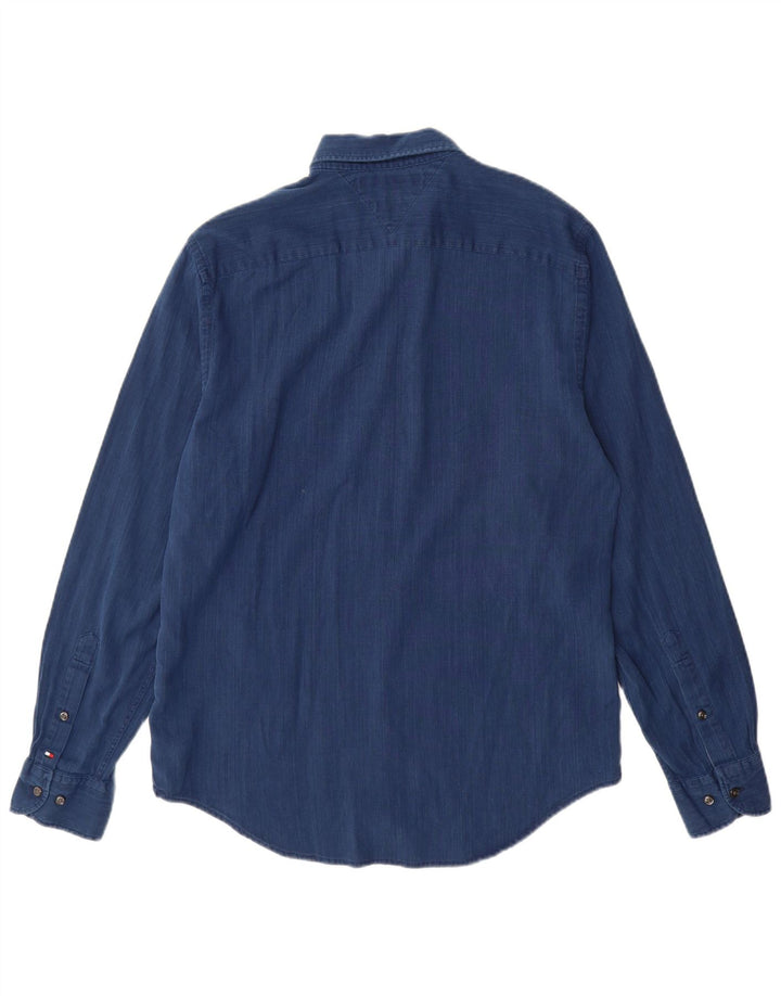 TOMMY HILFIGER Herren New York Fit Hemd mittelblaue Baumwolle