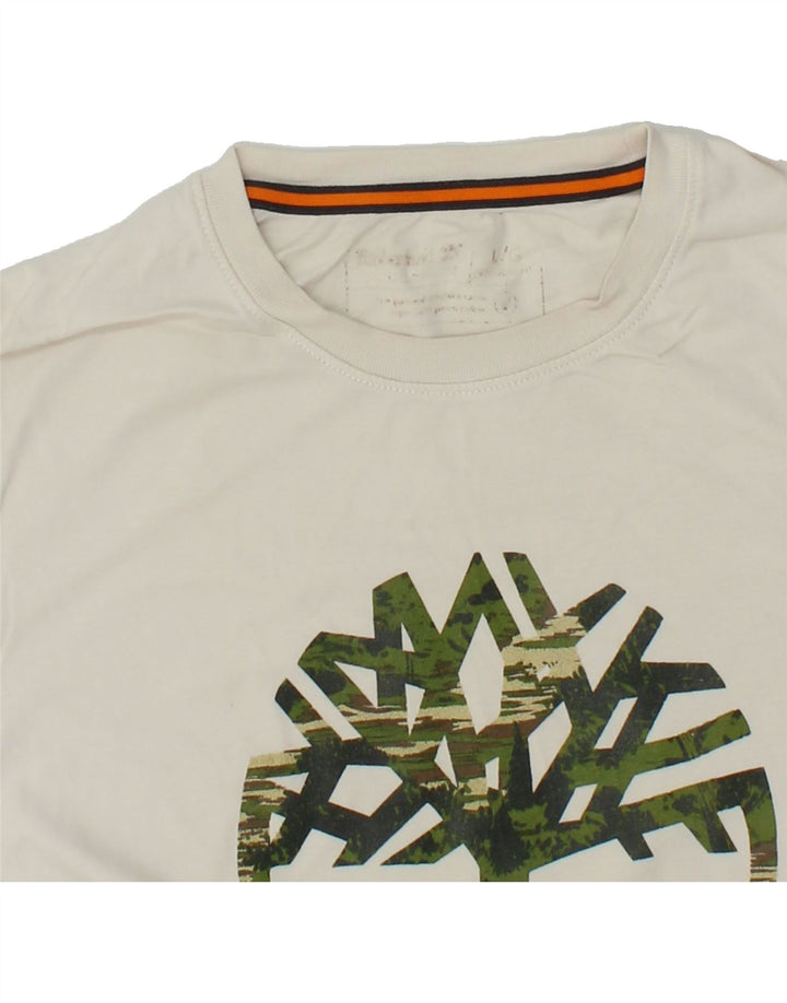 TIMBERLAND Herren-T-Shirt mit Grafik, Größe L, Weiß
