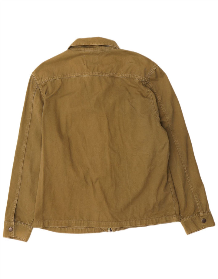 Zara Herren Bomberjacke UK 42 XL Grüne Baumwolle