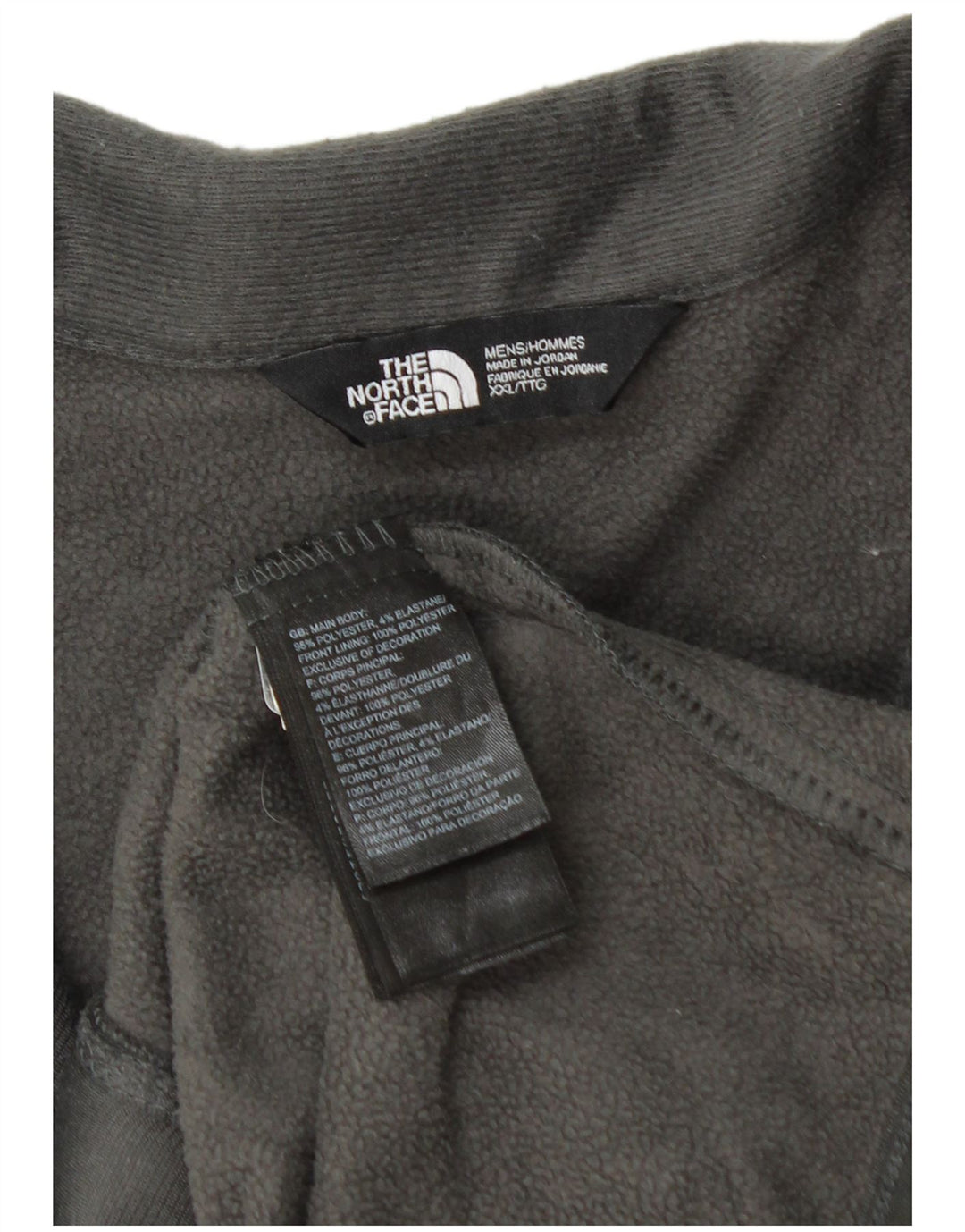 THE NORTH FACE Herren-Trainingsanzug, Oberjacke, 2XL, grau geflecktes Polyester